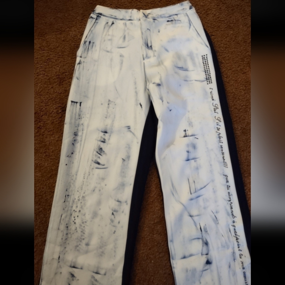 Stylish Black and White Graphic Pants